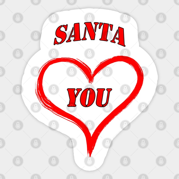 santa love you Sticker by cutetouch